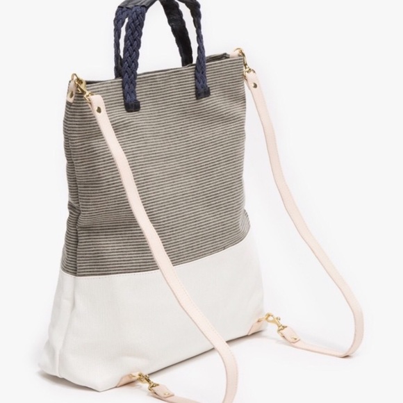 Clare V Handbags - Like New Clare Vivier Mathilde Backpack Tote Navy